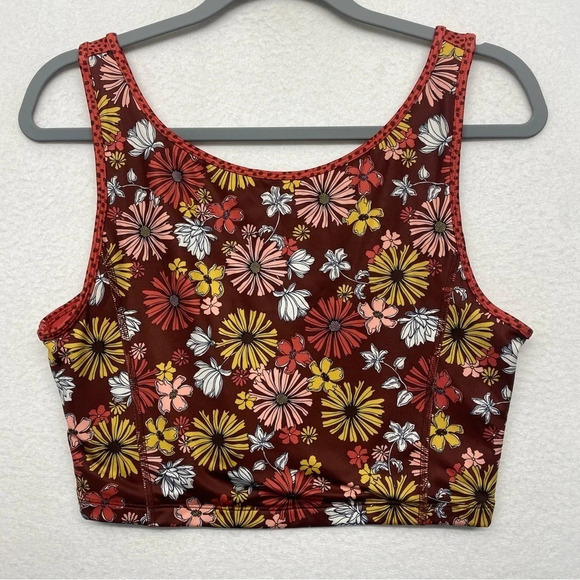 Nanette Lepore Play Floral Crop Tank Floral Fruit Print Large - Picture 1 of 5